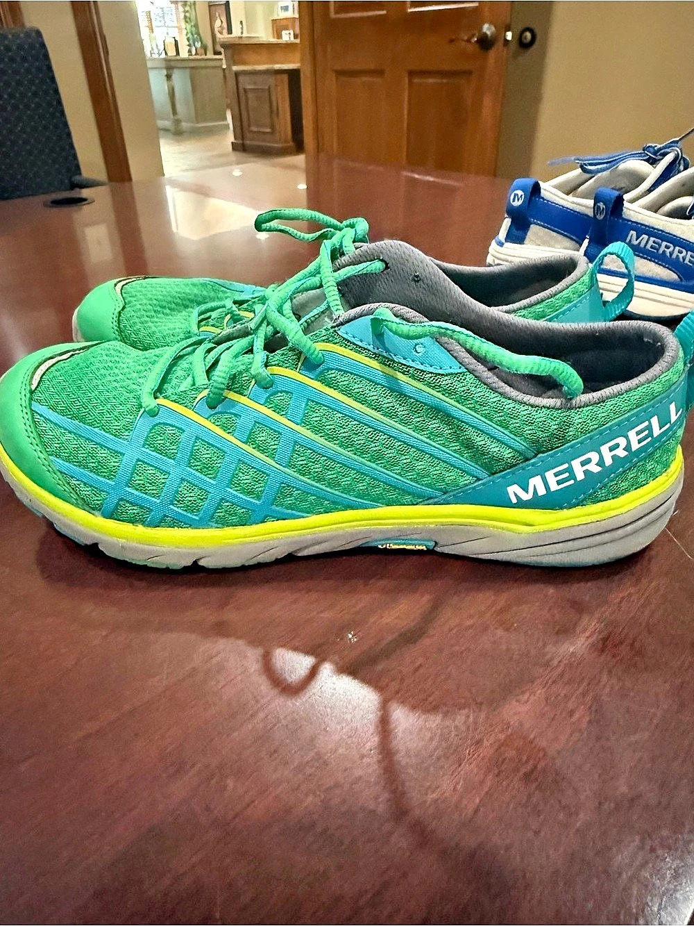 Merrell Green & Blue Performance Footwear Athletic Shoes Green & Blue US 8